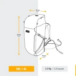 MEN’S TRAVEL TREKKING BACKPACK TRAVEL 900 50+6 L WITH SUITCASE OPENING -Outdoor Camping Shop k00098c9abe81ff0b556ccc914d17294b