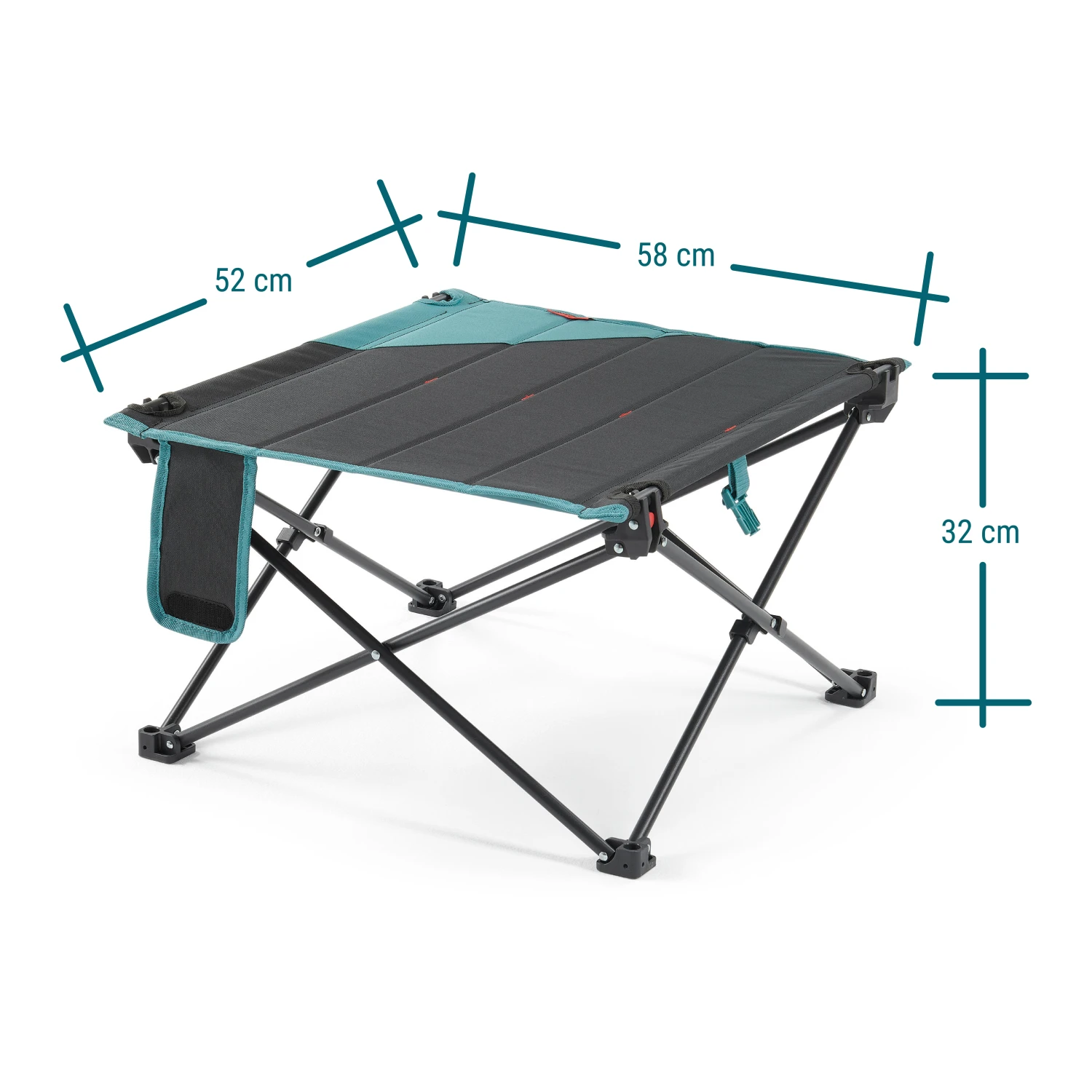 Quechua LOW FOLDING CAMPING TABLE MH100 Grey 4 Quechua LOW FOLDING CAMPING TABLE MH100 Grey - Image 4