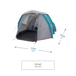 Quechua 4 Man Inflatable Tent - Air Seconds 4.1 20 Quechua 4 Man Inflatable Tent - Air Seconds 4.1 -Outdoor Camping Shop k0e26b5824de737ed1aea05b680e75439