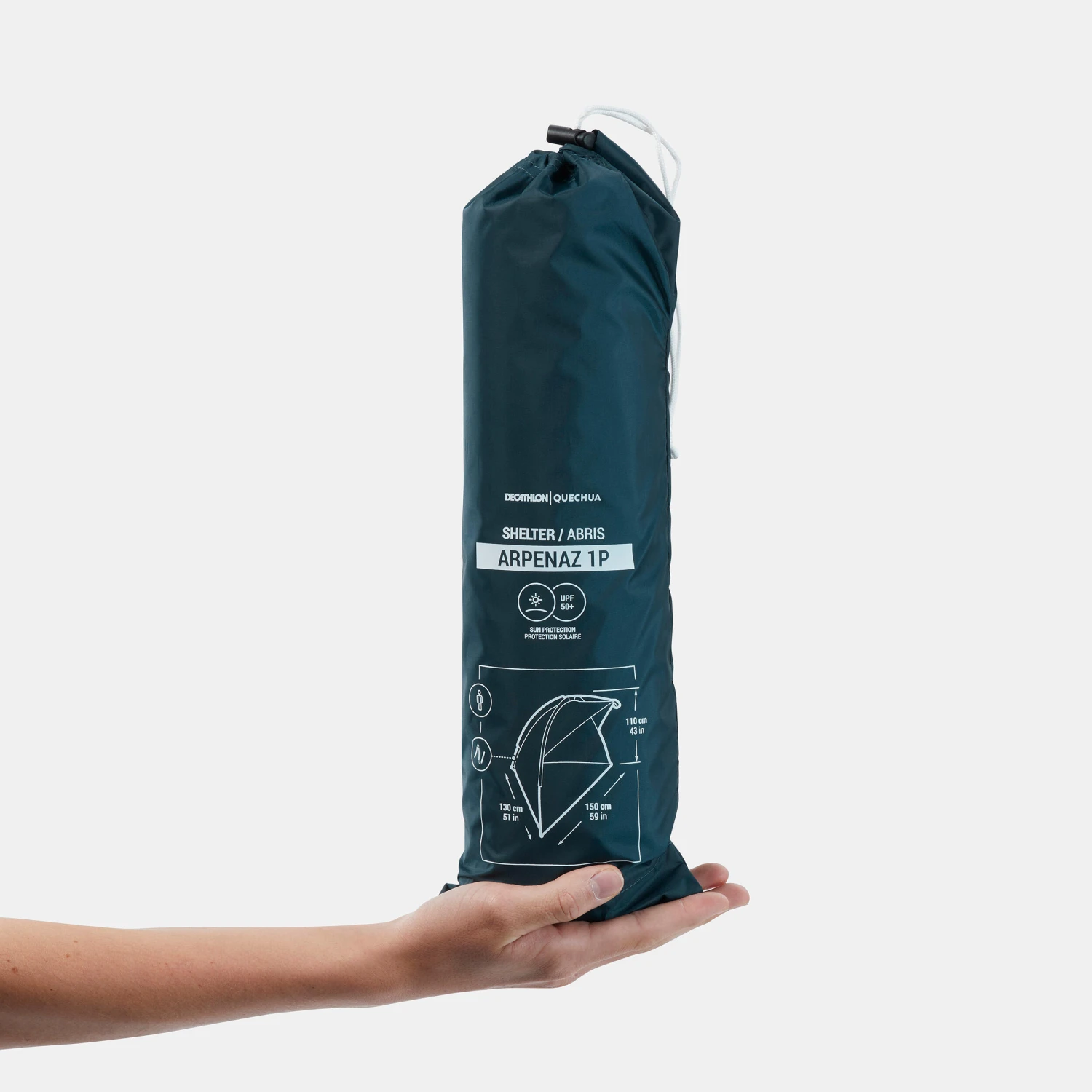 Quechua Refurbished Camping Shelter With Poles - 1 Person - Arpenaz 1P 3 Quechua Refurbished Camping Shelter With Poles - 1 Person - Arpenaz 1P - Image 3