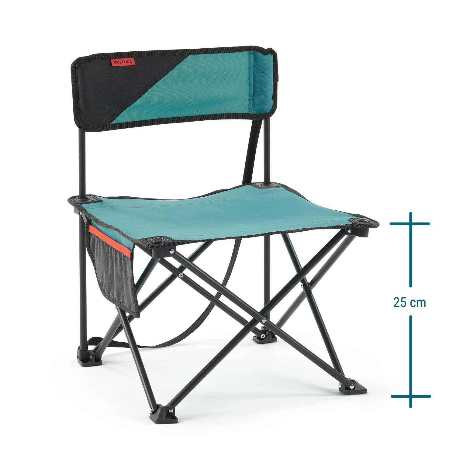 Quechua LOW FOLDING CAMPING CHAIR MH100 Blue 4 Quechua LOW FOLDING CAMPING CHAIR MH100 Blue - Image 4