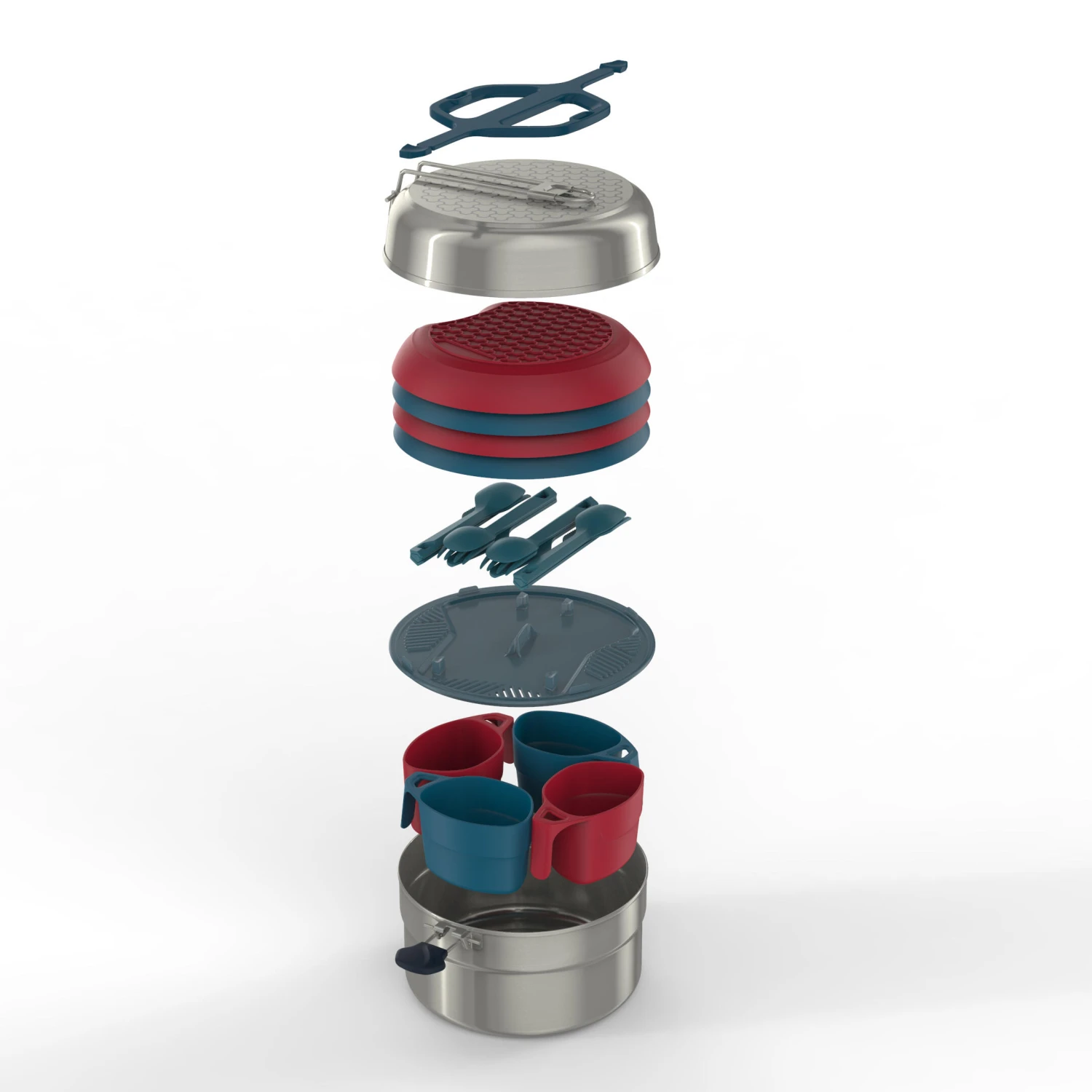 Quechua Stainless Steel Camping Cook Set 1 Quechua Stainless Steel Camping Cook Set