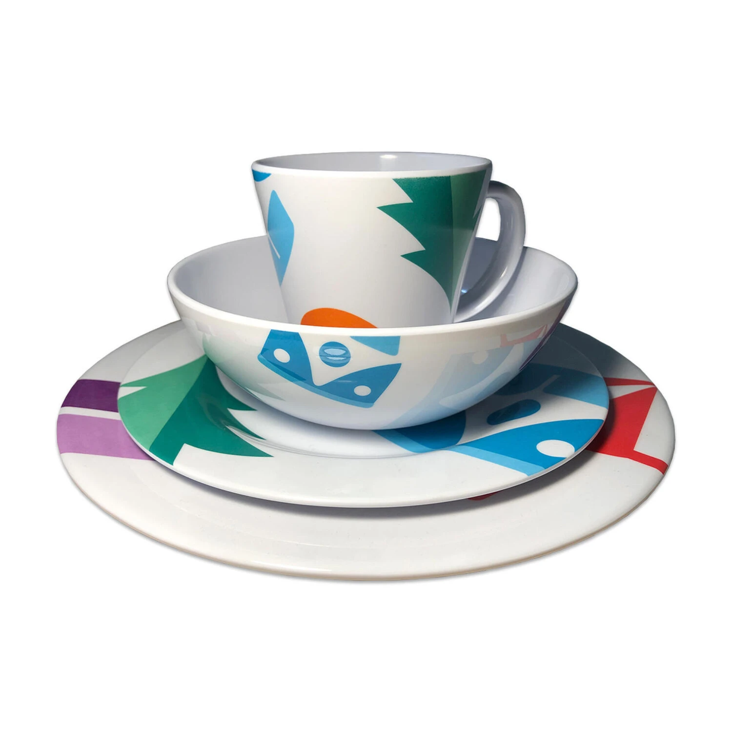 OLPRO Spring Bay Melamine Set (16 Piece) 1 OLPRO Spring Bay Melamine Set (16 Piece)