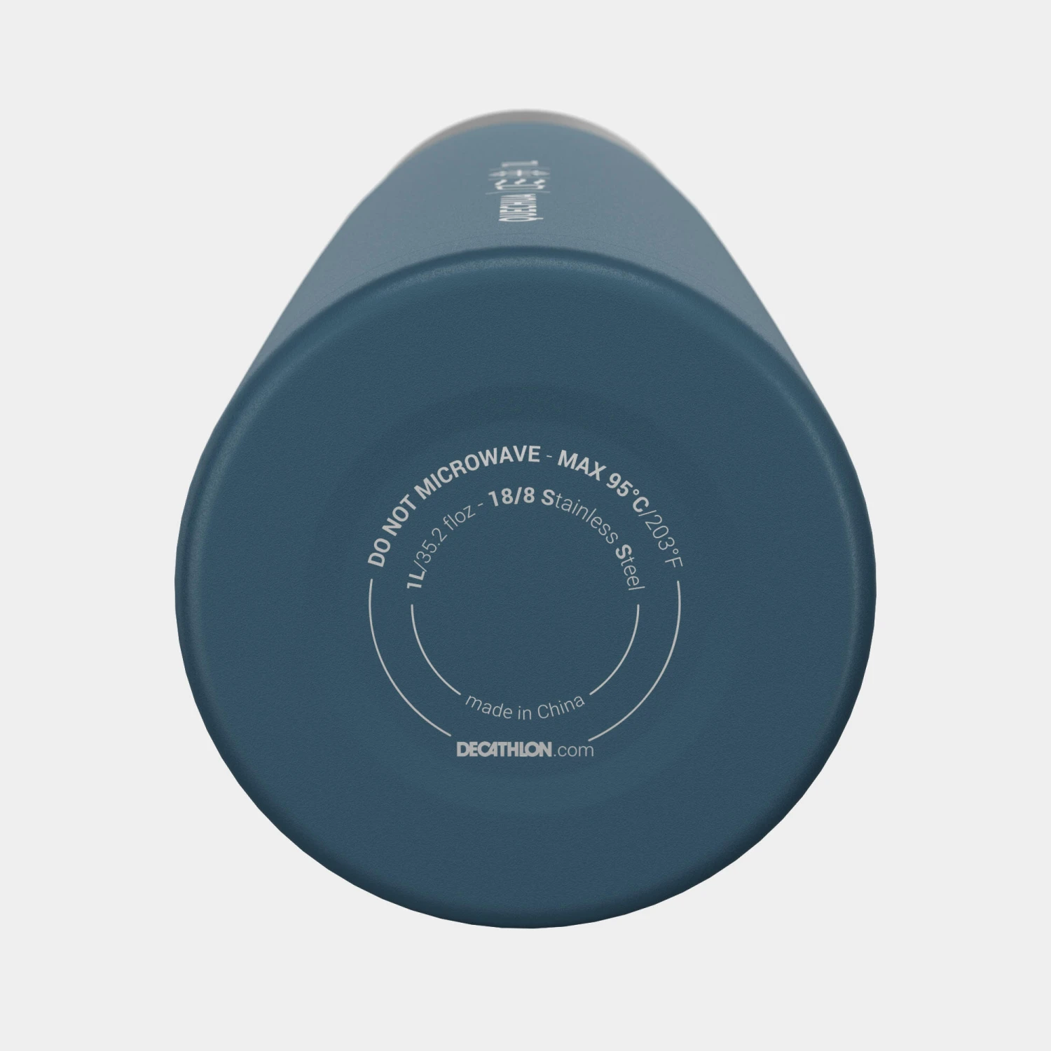 Quechua Stainless Steel Insulated Hiking Bottle 1 L Blue 8 Quechua Stainless Steel Insulated Hiking Bottle 1 L Blue - Image 8