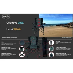 Vanilla Leisure Vesuvius Folding Heated Camping Chair + FREE Power Bank -Outdoor Camping Shop k7c469b81bb96ee71d00974366c9ab7bf