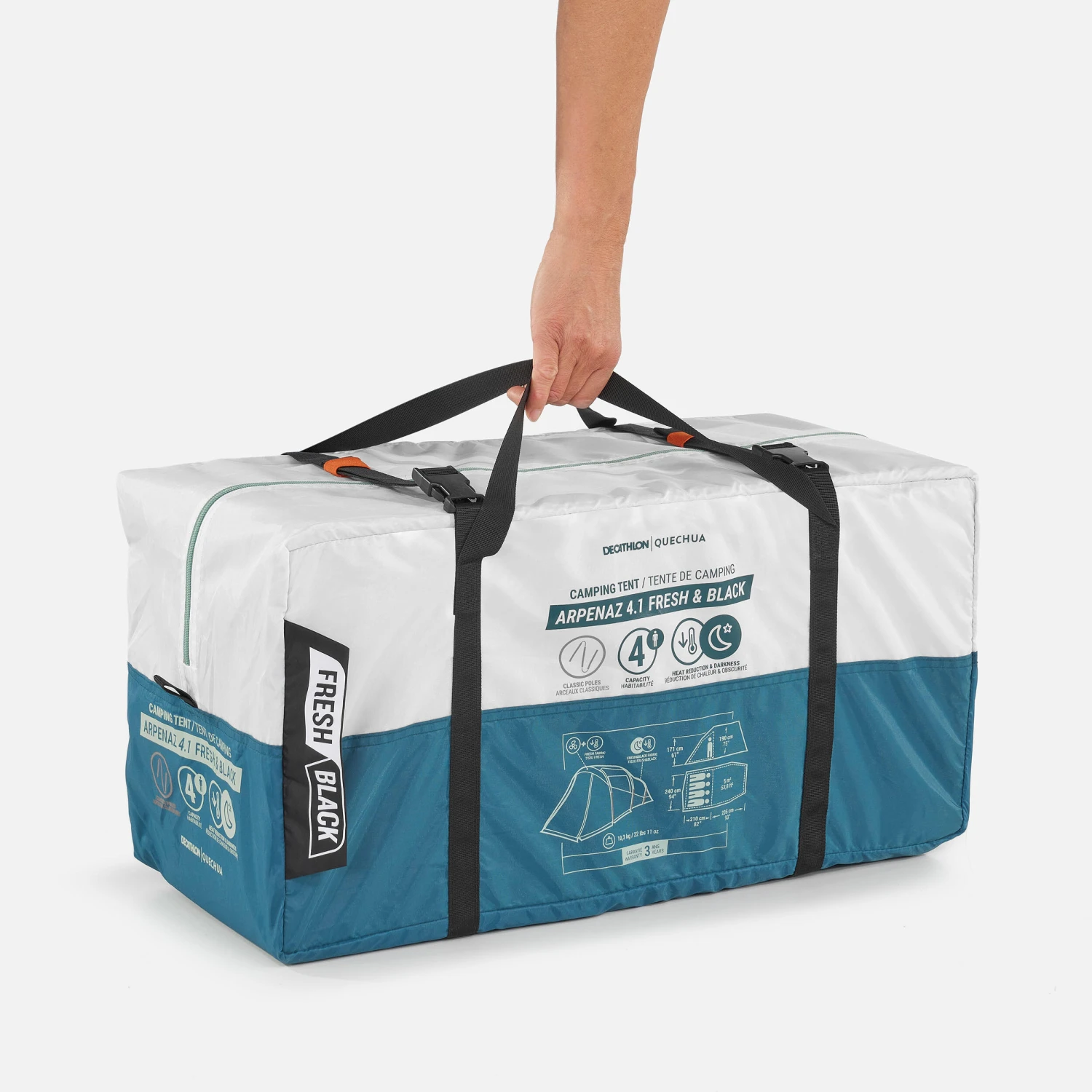 Quechua 4 Man Blackout Tent With Poles 5 Quechua 4 Man Blackout Tent With Poles - Image 5