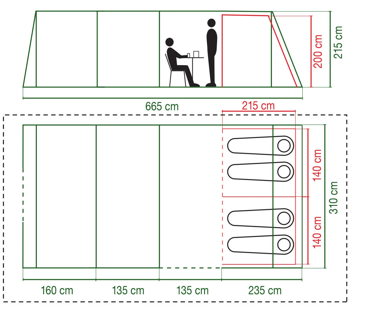 Coleman Weathermaster 4XL BlackOut Air Tent 2 Coleman Weathermaster 4XL BlackOut Air Tent - Image 2