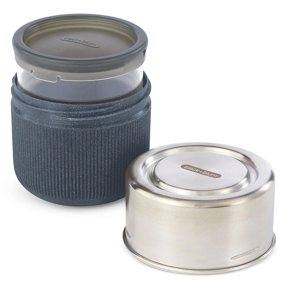 Black+Blum Glass Lunch Bowl 450ml Slate 2 Black+Blum Glass Lunch Bowl 450ml Slate - Image 2