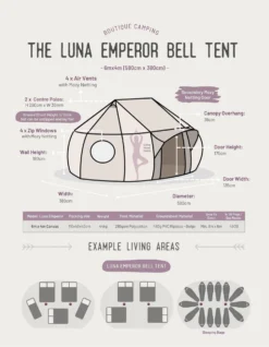 Luna Emperor Bell Tent -Outdoor Camping Shop kbe4402828513e30b81ff2f4a55b5bfc3