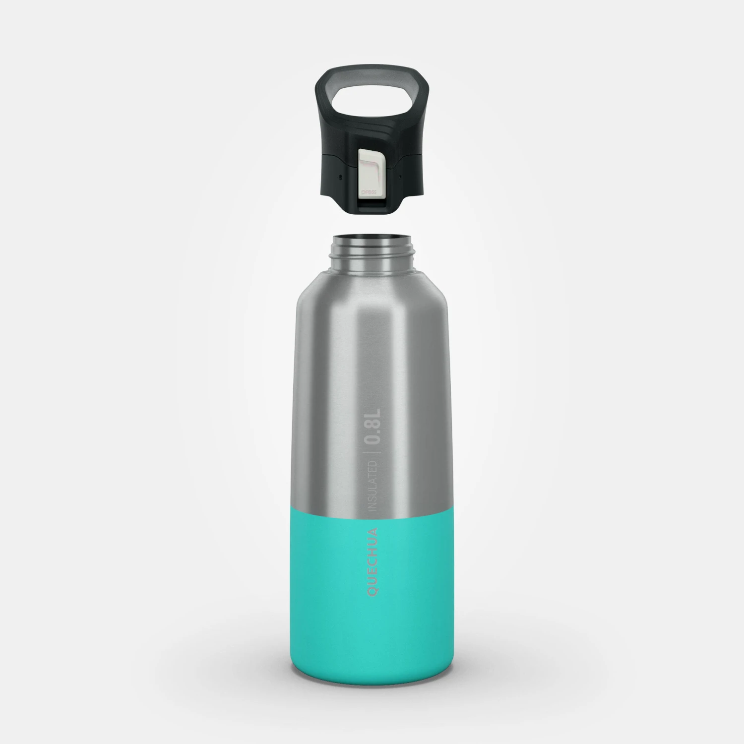 Quechua Isothermal Stainless Steel Hiking Flask MH500 0.5 L Turquoise 5 Quechua Isothermal Stainless Steel Hiking Flask MH500 0.5 L Turquoise - Image 5
