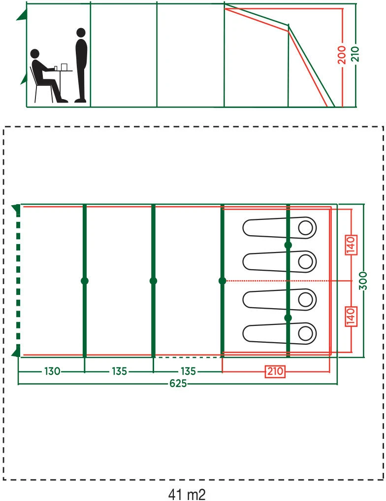 Coleman Castle Pines 4L BlackOut Tent 2 Coleman Castle Pines 4L BlackOut Tent - Image 2