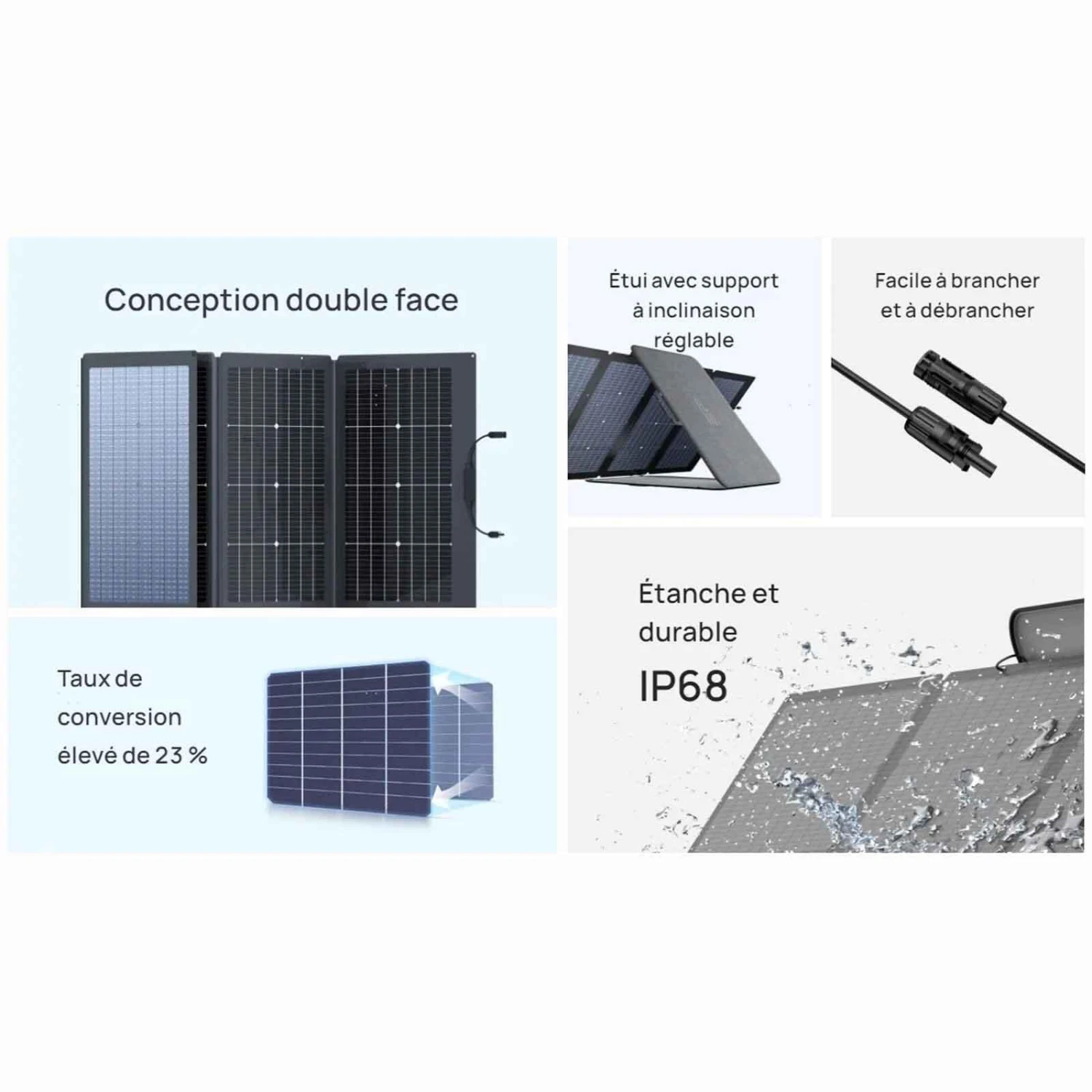 EcoFlow 220W Bifacial Portable Solar Panel 5 EcoFlow 220W Bifacial Portable Solar Panel - Image 5