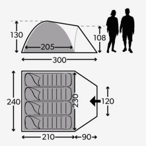 Kampa Brighton 4 Berth Tent 2 Kampa Brighton 4 Berth Tent - Image 2