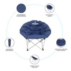 Milestone Navy Blue Deluxe Moon Chair 8 Milestone Navy Blue Deluxe Moon Chair -Outdoor Camping Shop kd12e11a95113677922a29a5898d1eee8